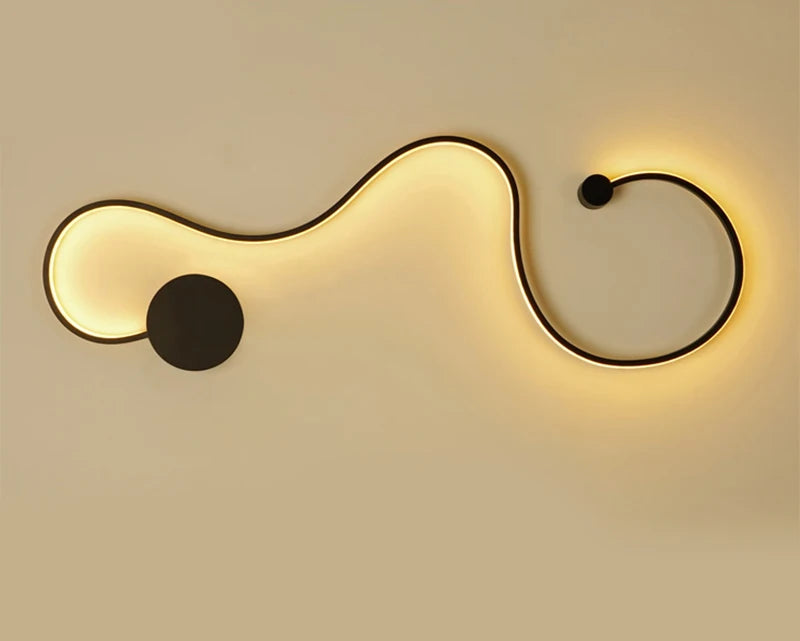 Modern Black White RGB LED Wall Lamps