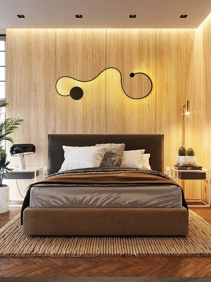 Modern Black White RGB LED Wall Lamps
