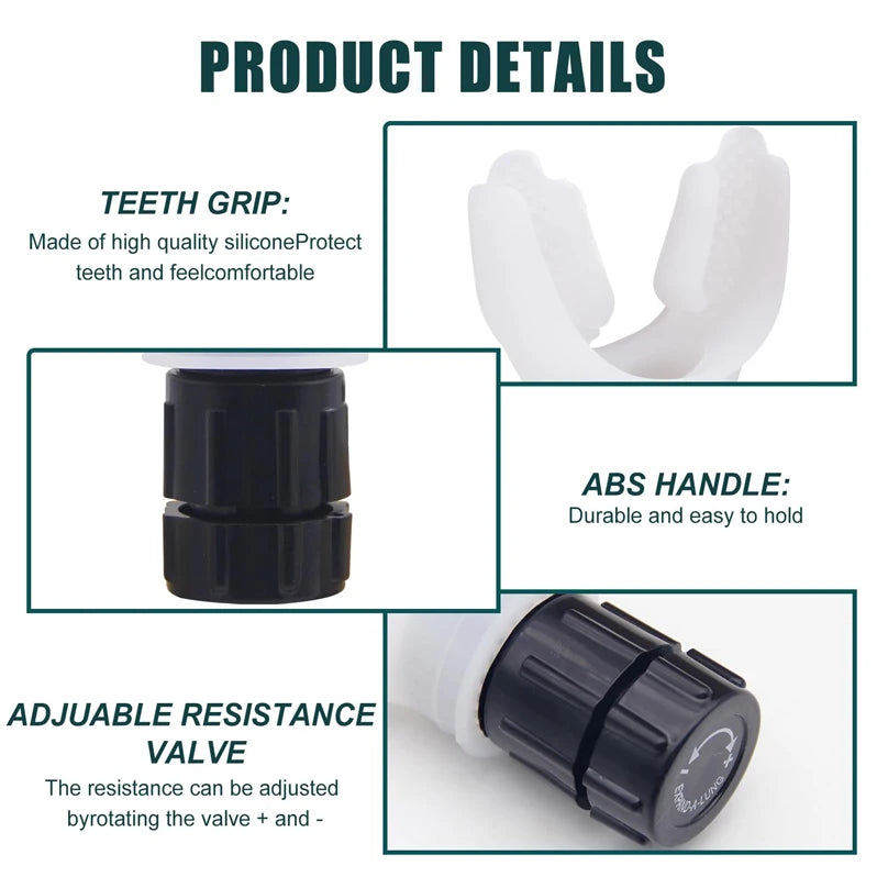 Breathing Trainer | Lung Capacity Booster with Adjustable Resistance