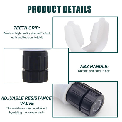 Breathing Trainer | Lung Capacity Booster with Adjustable Resistance