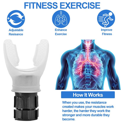 Breathing Trainer | Lung Capacity Booster with Adjustable Resistance