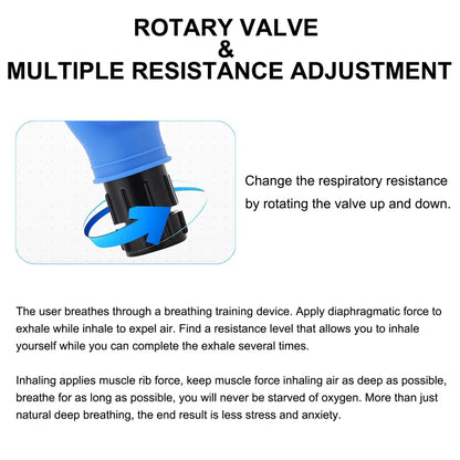 Breathing Trainer | Lung Capacity Booster with Adjustable Resistance