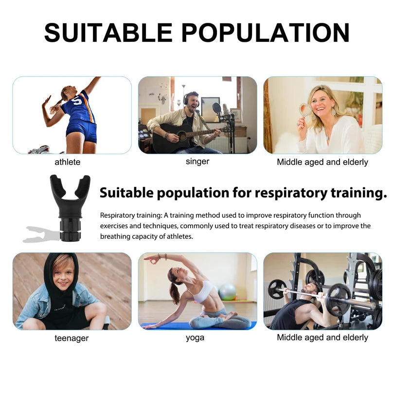 Breathing Trainer | Lung Capacity Booster with Adjustable Resistance
