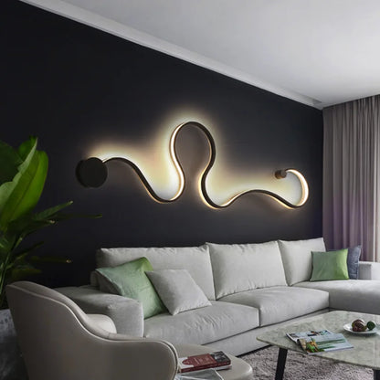 Modern Black White RGB LED Wall Lamps
