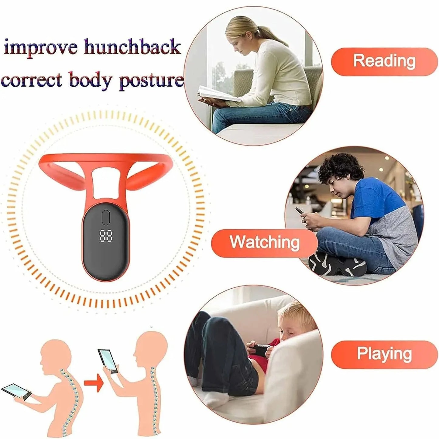 Ultrasonic Neck & Lymphatic Massager – Posture & Back Support
