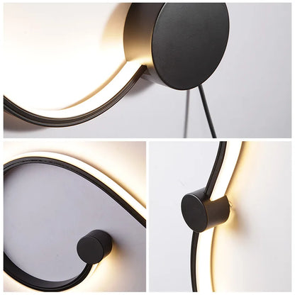 Modern Black White RGB LED Wall Lamps