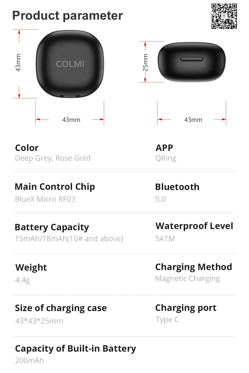 COLMI R03 Smart Ring | 39-Day Battery, Health Tracking & 5ATM Waterproof