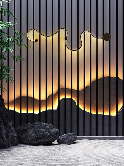 Modern Black White RGB LED Wall Lamps