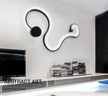 Modern Black White RGB LED Wall Lamps