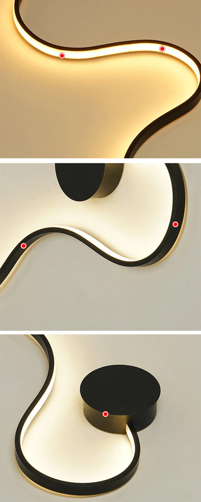 Modern Black White RGB LED Wall Lamps